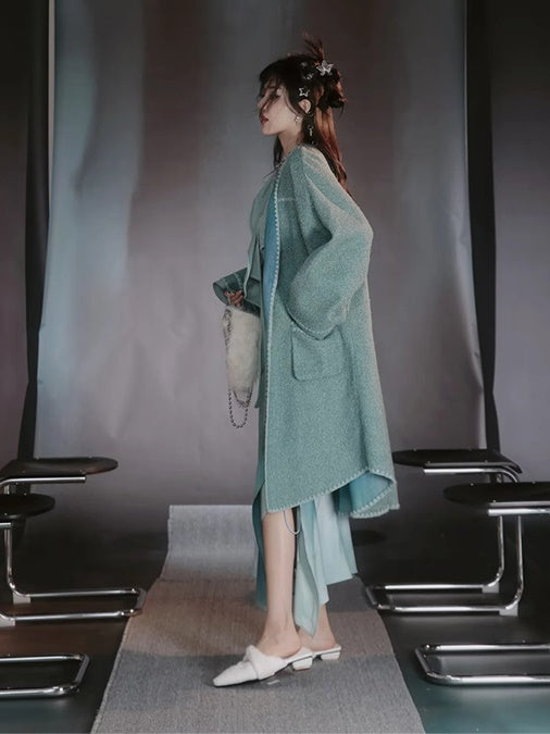 Wool Nichi Gradation Oversize Long-Coat