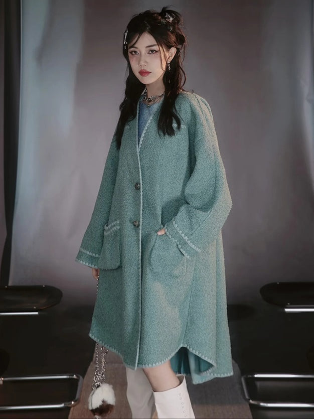 Wool Nichi Gradation Oversize Long-Coat