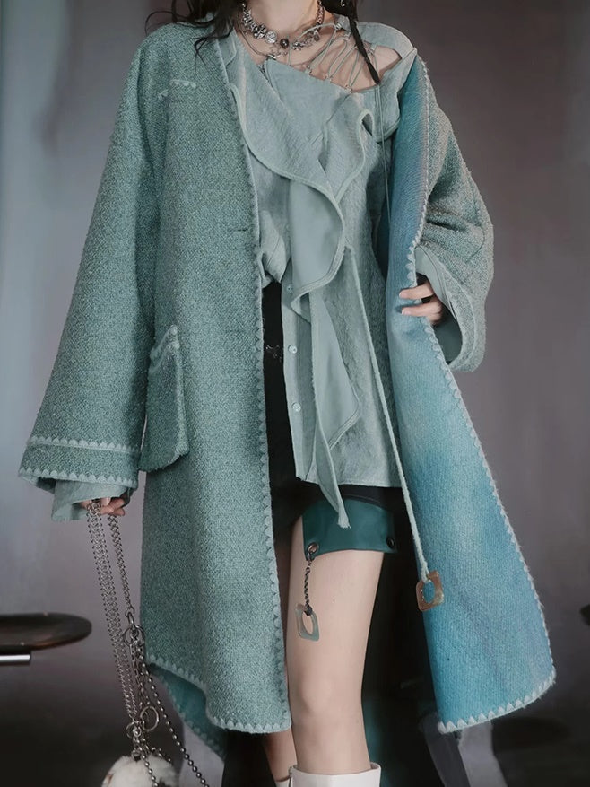 Wool Nichi Gradation Oversize Long-Coat