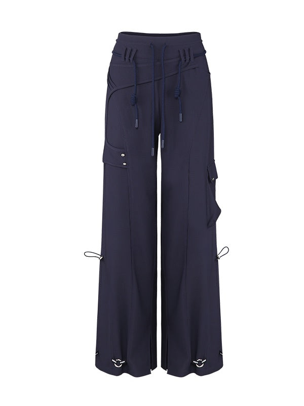 Casual Side-Pocket Wide Pants