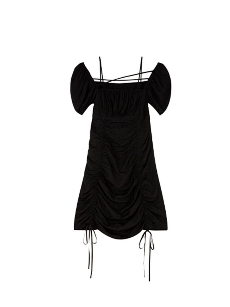 Square Neck Ruched Dress