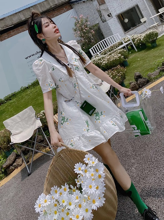 Ciffon Flower Vest One-piece