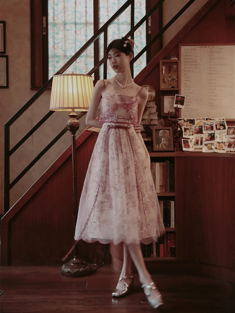 Princess Dress Flower Lace One-piece＆Cardigan
