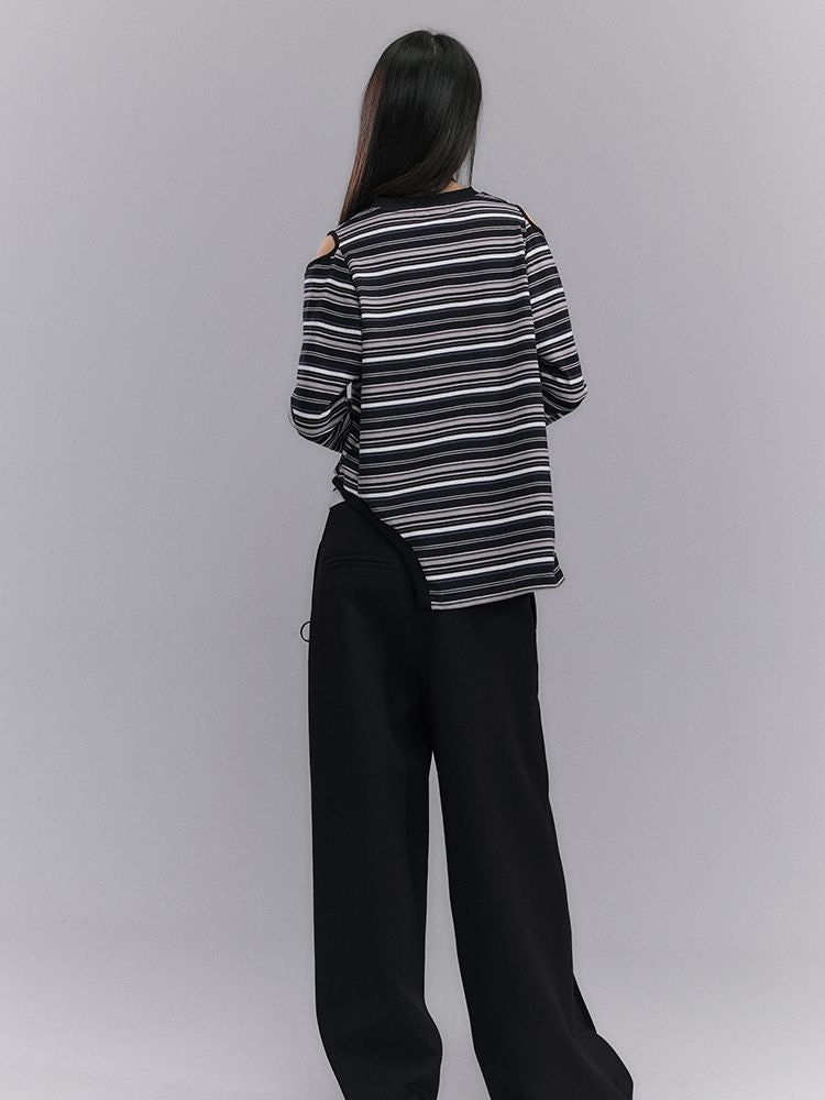 Shoulder-cut Border Asymmetry Cutsew