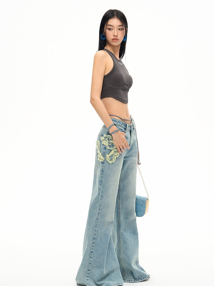 Cool Wide Denim Casual Flare-Pants