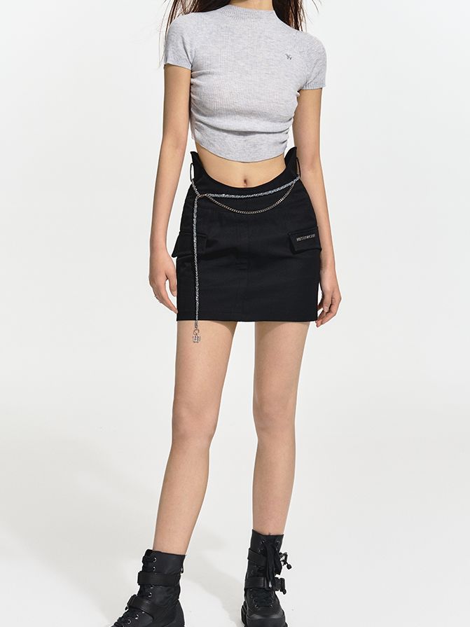 High-waist Nichi Unique Mini Tight Skirt