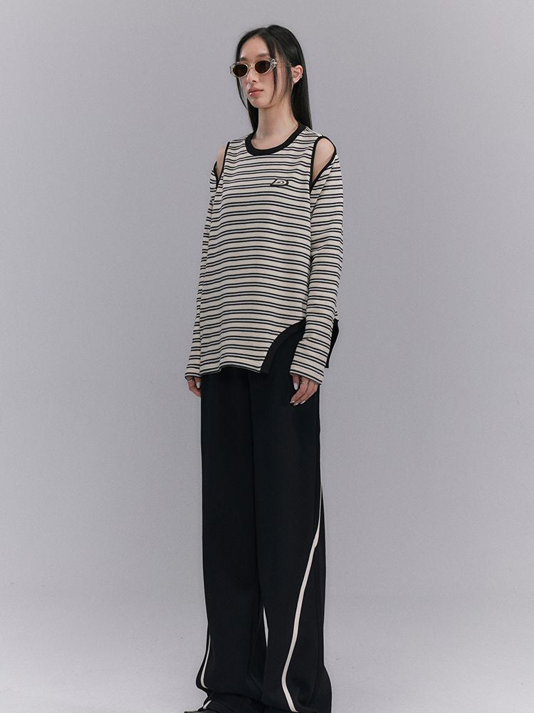 Shoulder-cut Border Asymmetry Cutsew