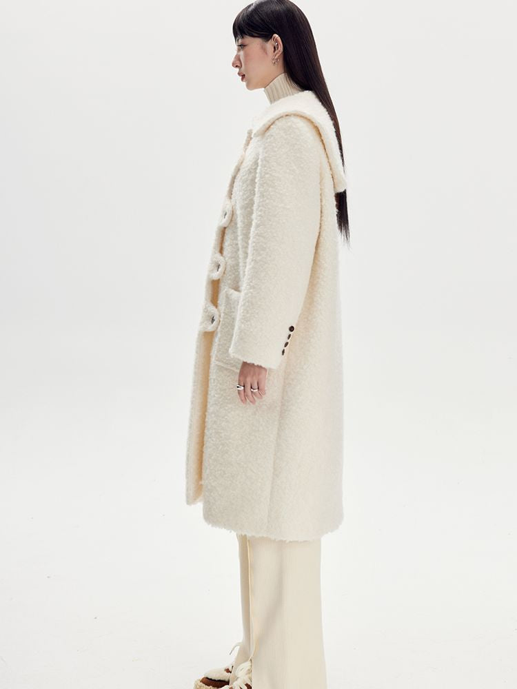 Sailor-collar Wool Wave Nichi Coat