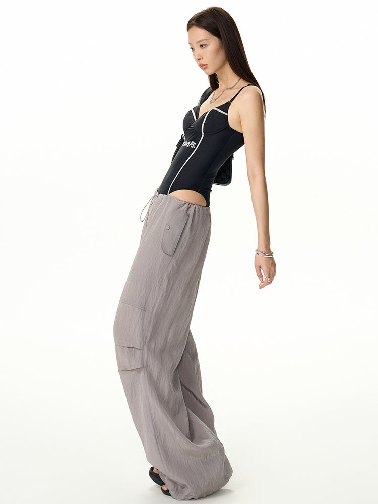 Drawstring Wide-Leg Loose Casual Pants