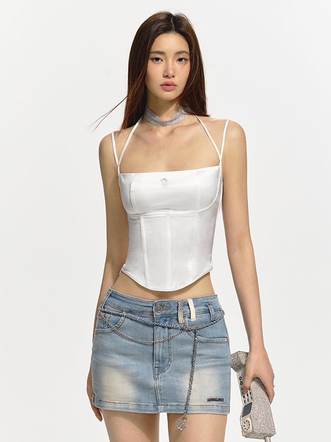 Tight Casual Halter-neck Tops