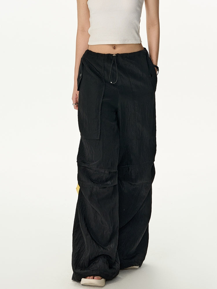 Drawstring Wide-Leg Loose Casual Pants