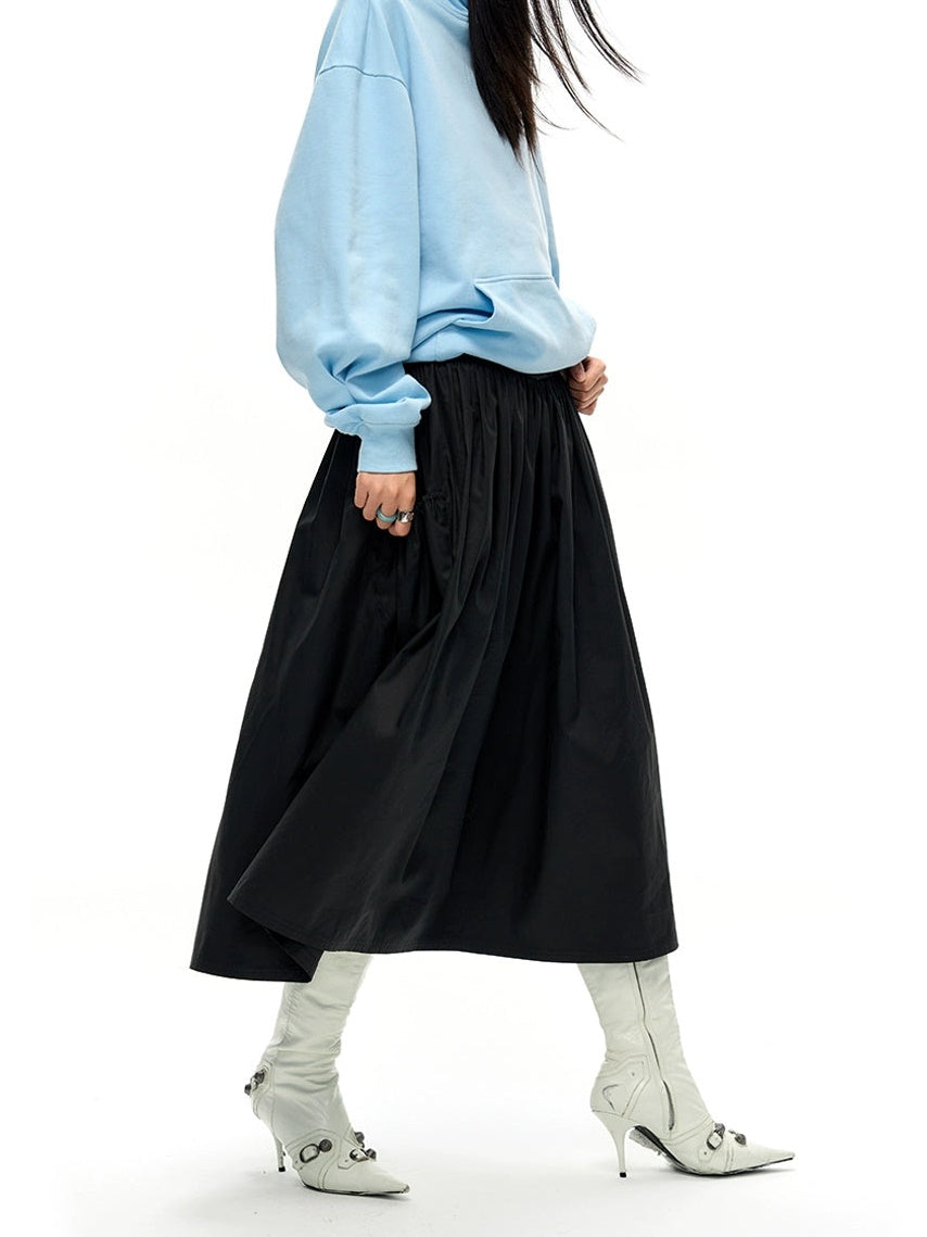 Big Pocket A-line Umbrella Skirt