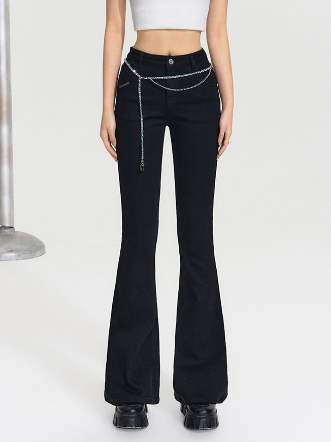 Super Elastic High Waist Bootcut Denim Pants