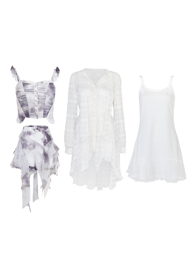 Lace Elves Camisole Vest & Culottes & Set-up