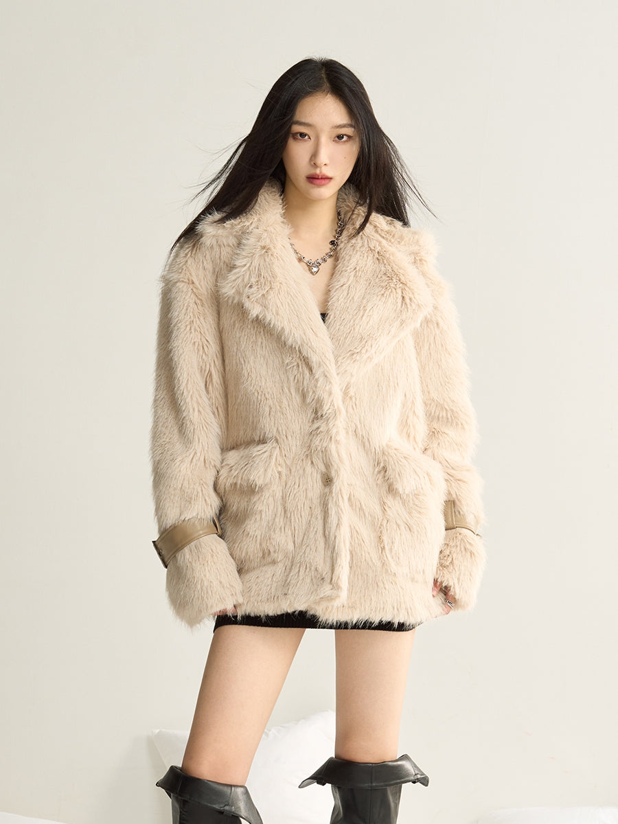 Fluffy Fur Wide Coat