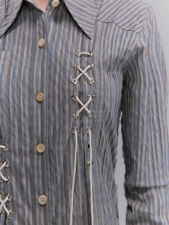 Slim Lace-up Cowgirl Shirt