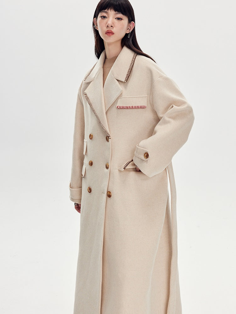 Loose Dropped Shoulders Wool Coat