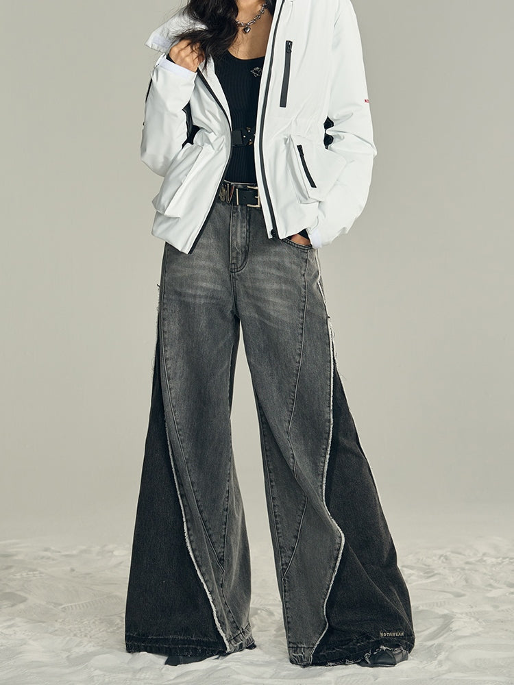 Denim Straight-leg Wide-leg Pants