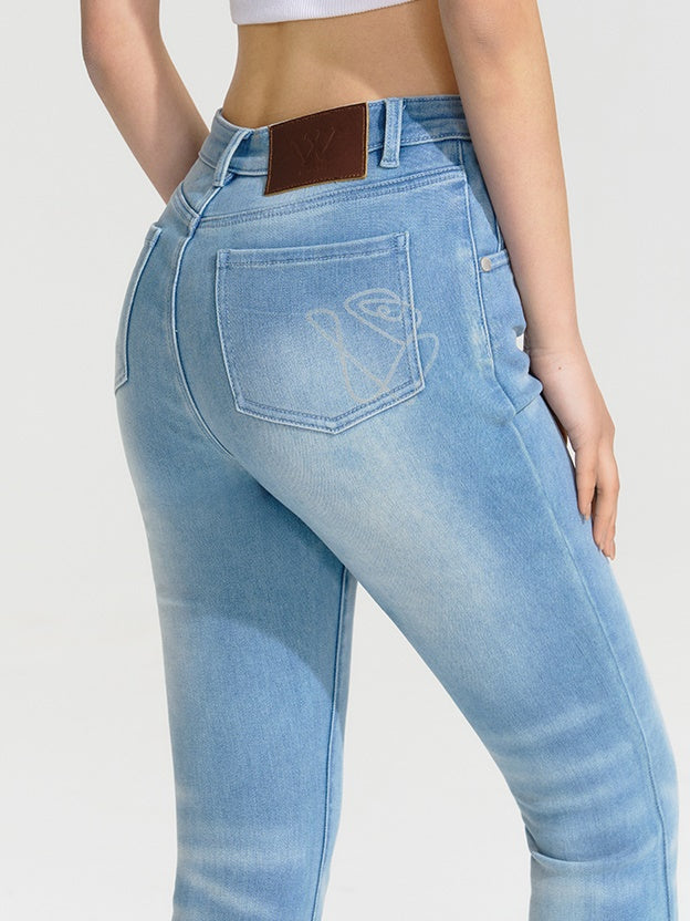 Super Elastic High Waist Bootcut Denim Pants