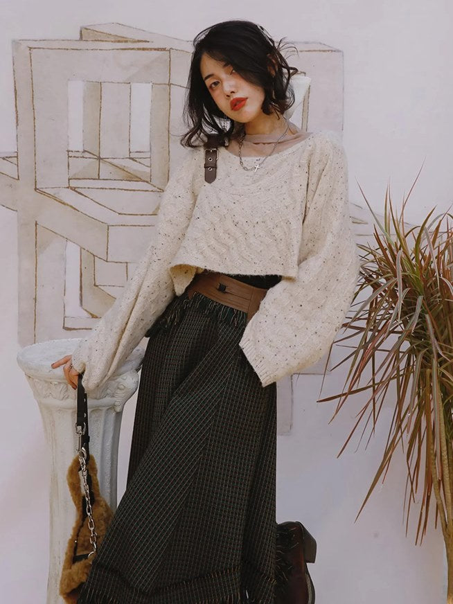 Romantic Sweater & Mesh Top Set-up