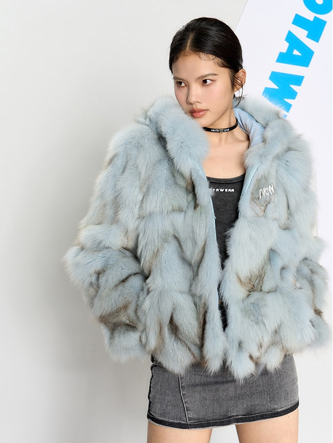 Fox Fur Hooded Jacket