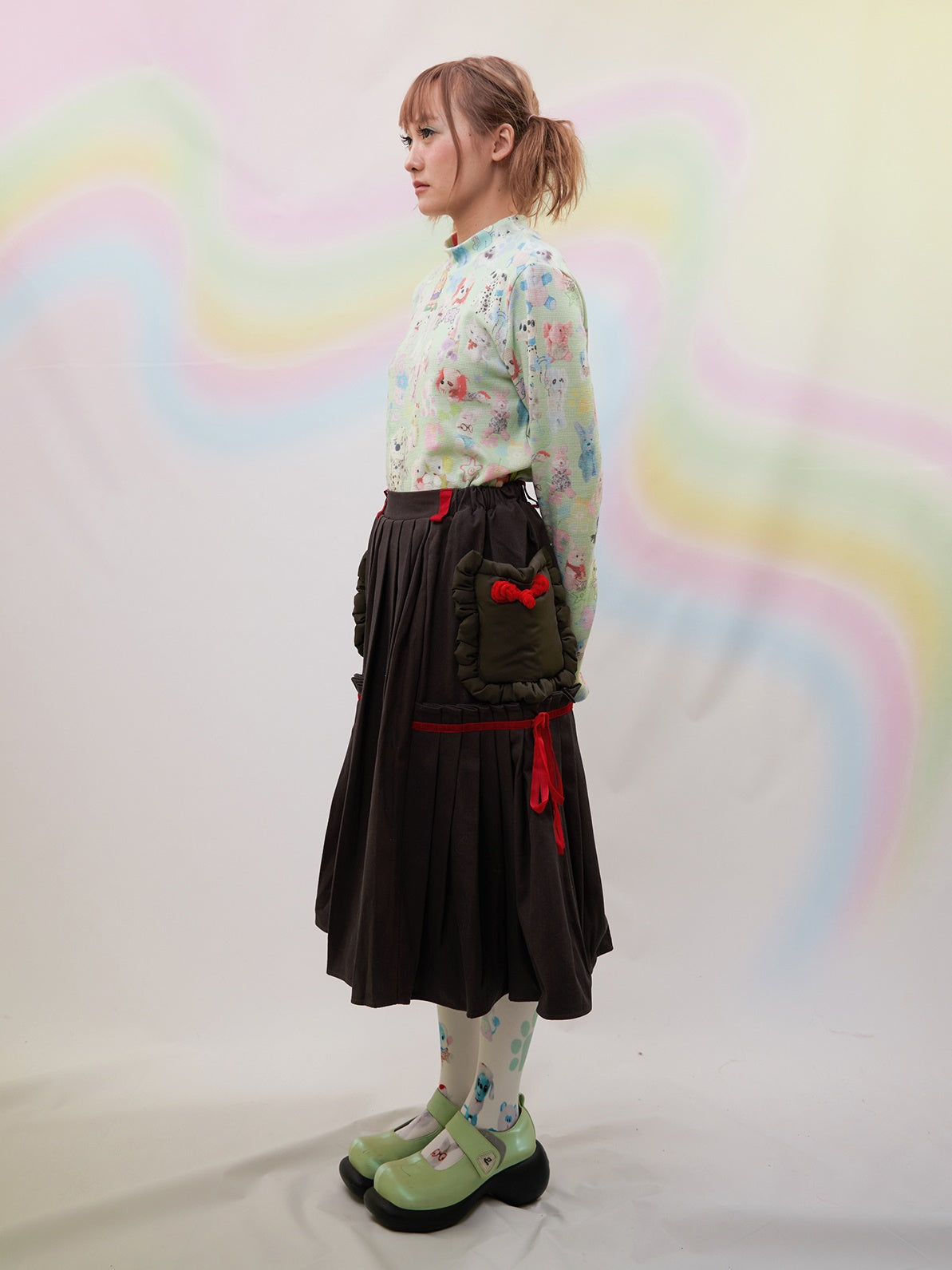 Pocket Cute Half-length Umbrella Skirt