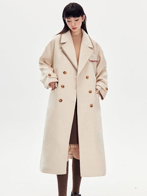 Loose Dropped Shoulders Wool Coat