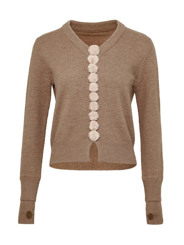 V-neck Knitted Sweater