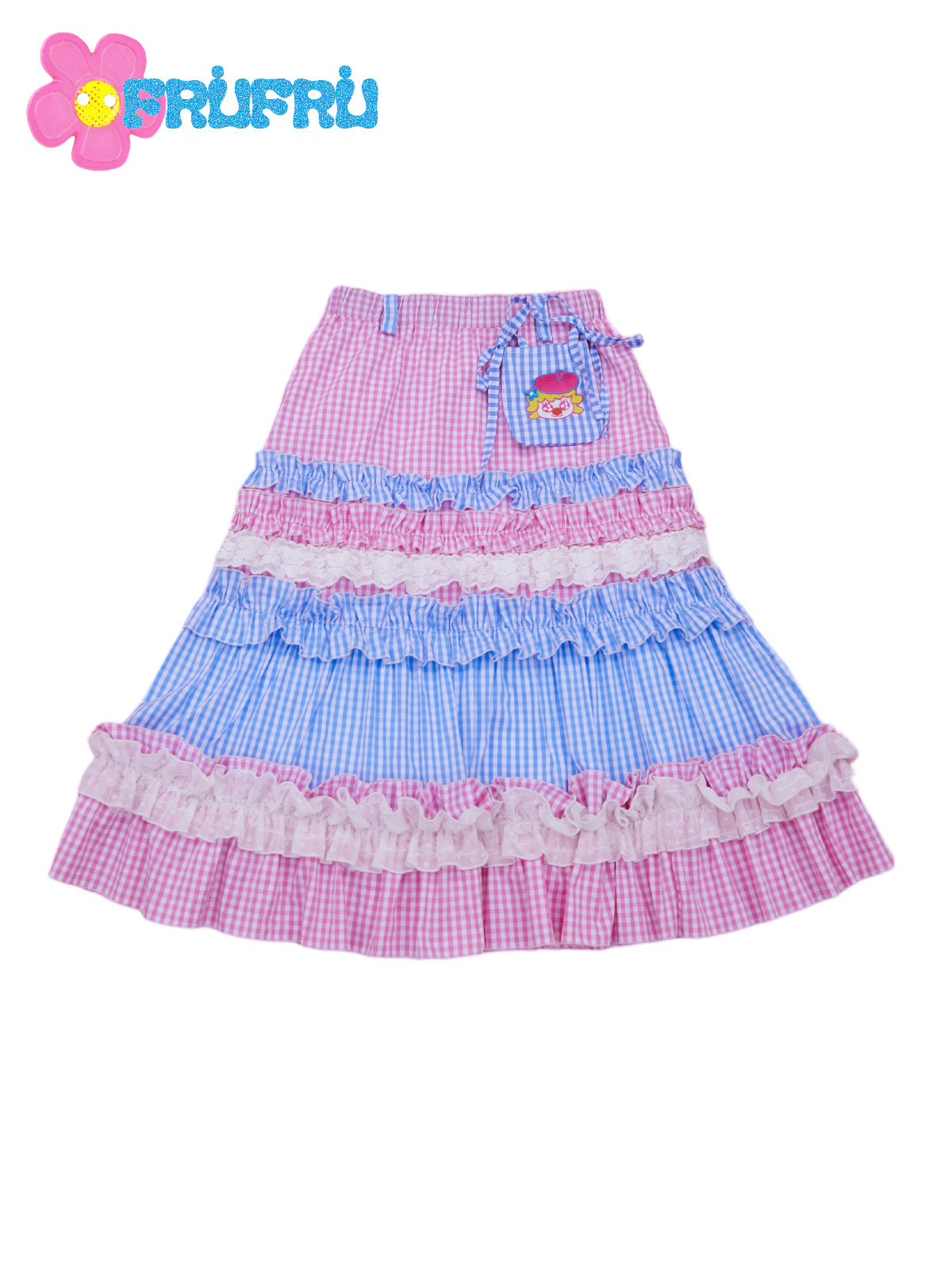 GinghamCheck Frill Skirt