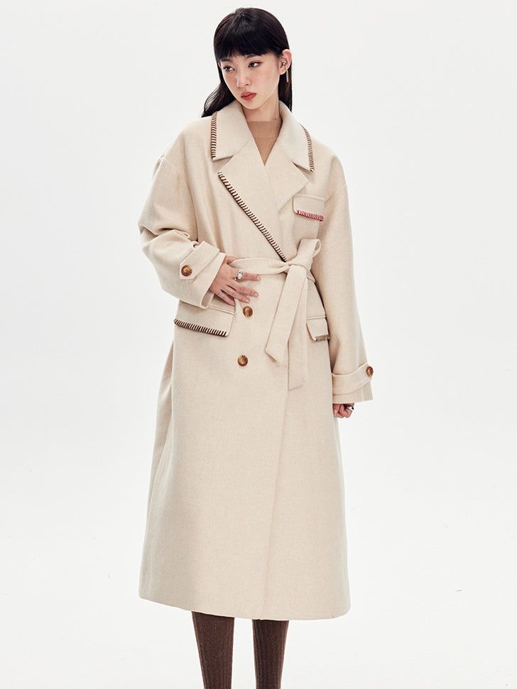 Loose Dropped Shoulders Wool Coat