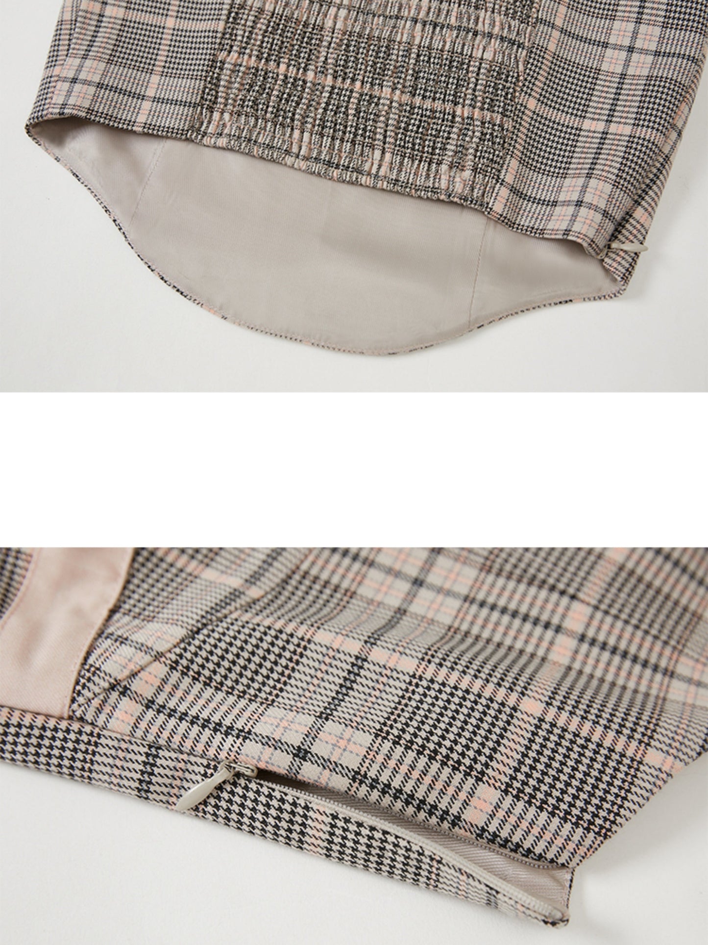 Plaid Bow Cropped Camisole ＆ Long Skirt