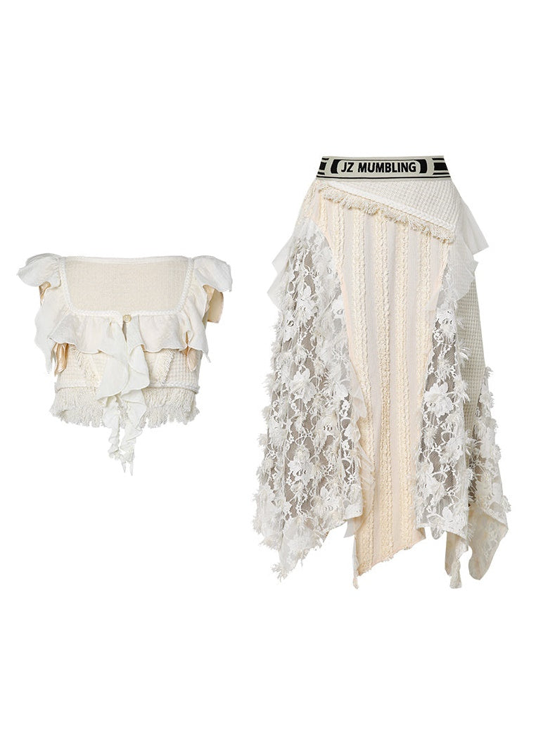 Frill Short Vest & Frill Skirt