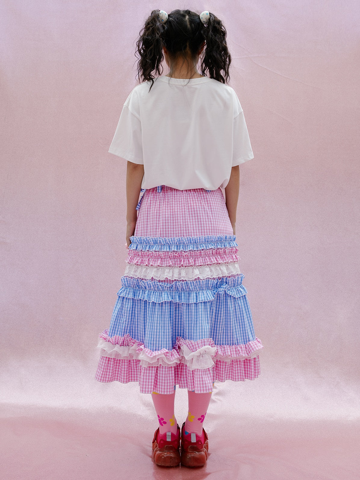 GinghamCheck Frill Skirt