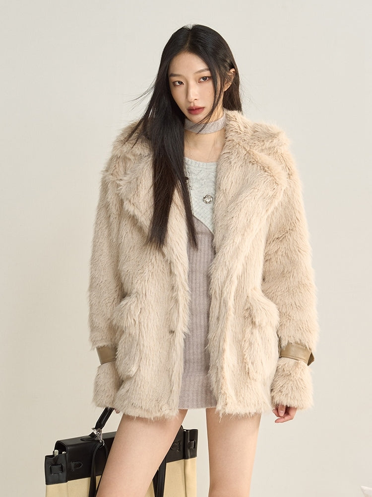 Fluffy Fur Wide Coat