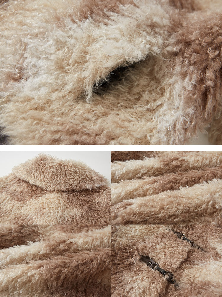 Smudged Color Fur Short Coat