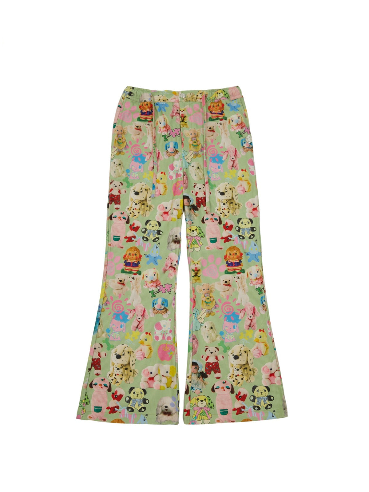 Y2K Printed Trumpet Casual Pants