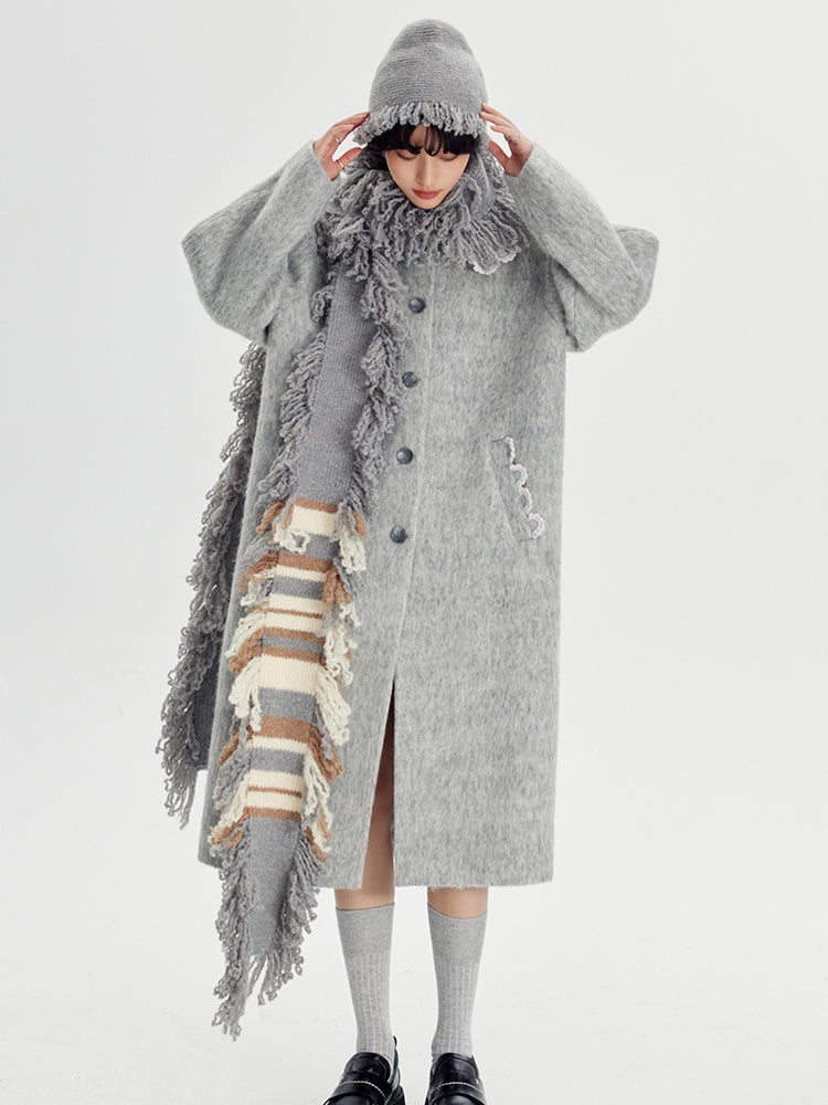 Fringed Hat & Muffler