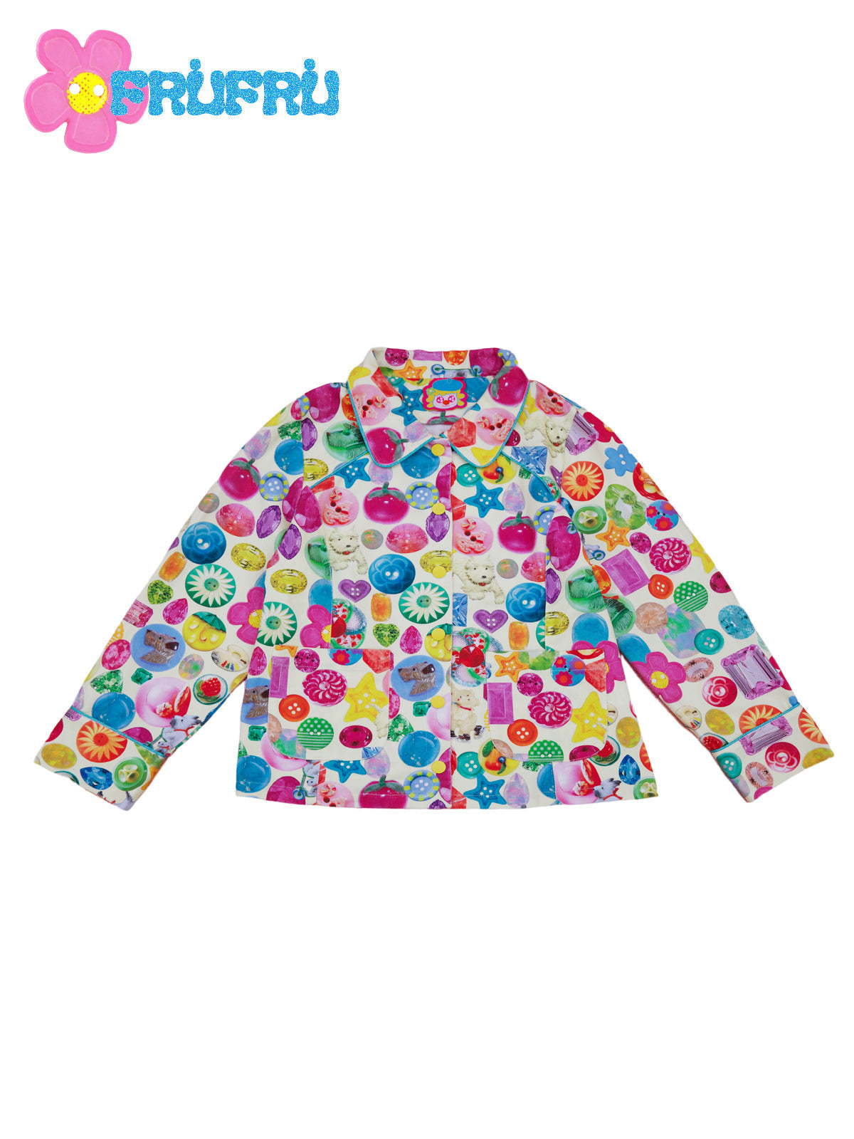 Print Raglan Sleeve Jacket