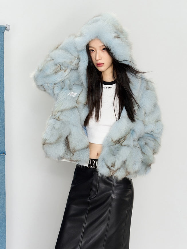 Fox Fur Hooded Jacket