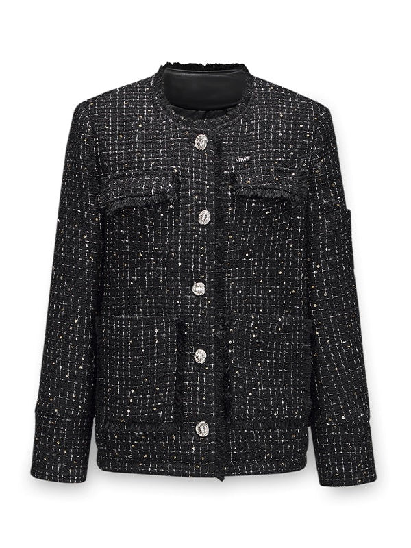 Sparkling Tweed Padded Jacket