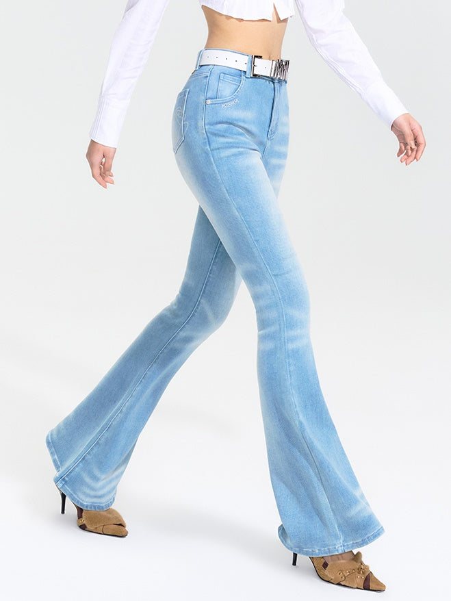 Super Elastic High Waist Bootcut Denim Pants