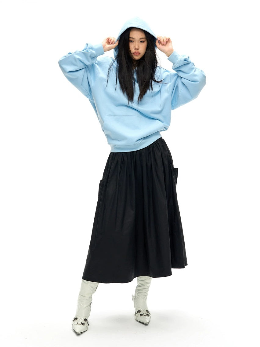 Big Pocket A-line Umbrella Skirt