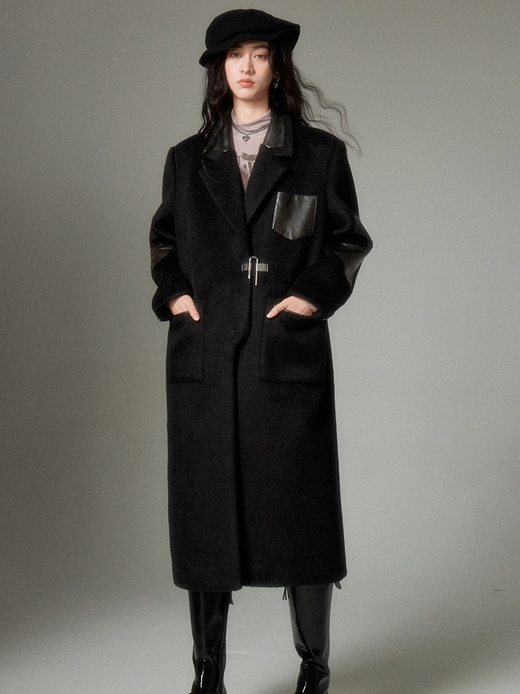 Leather Stitch Chester Coat