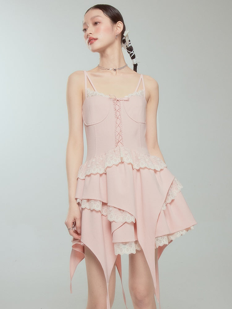 Lace Ballet Suspender Dress ＆ Sleeve Top