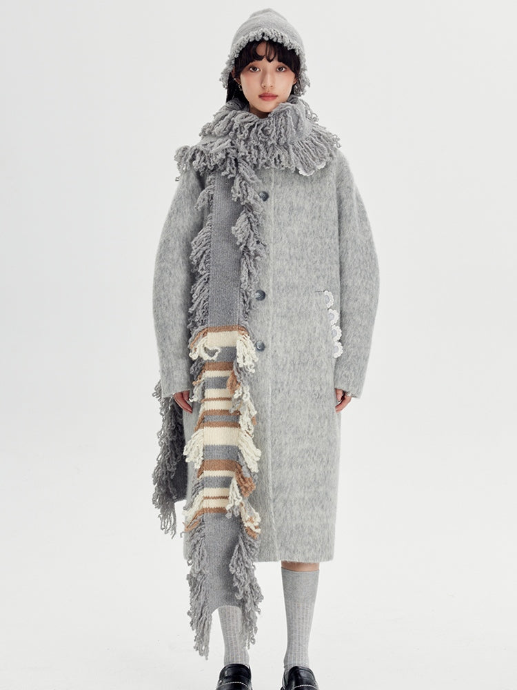 Fringed Hat & Muffler