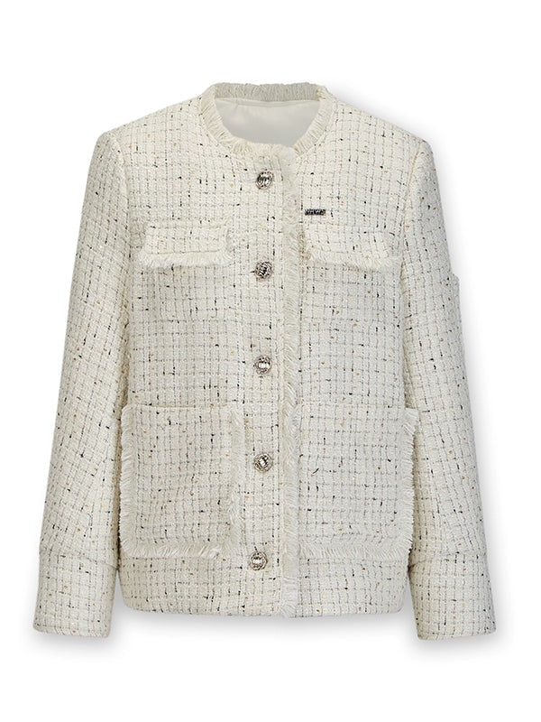 Sparkling Tweed Padded Jacket