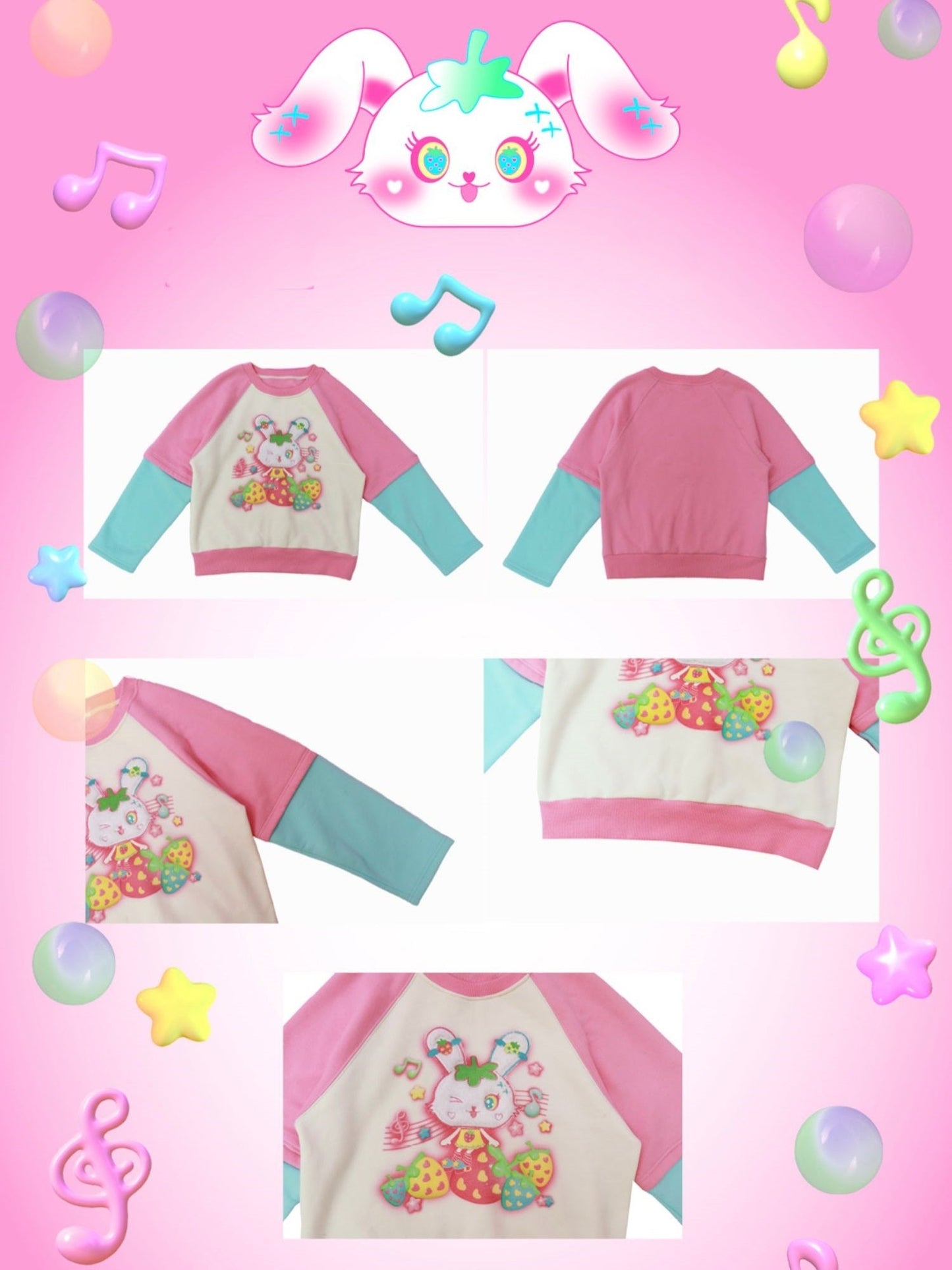 Rabbit Color Matching Pullover