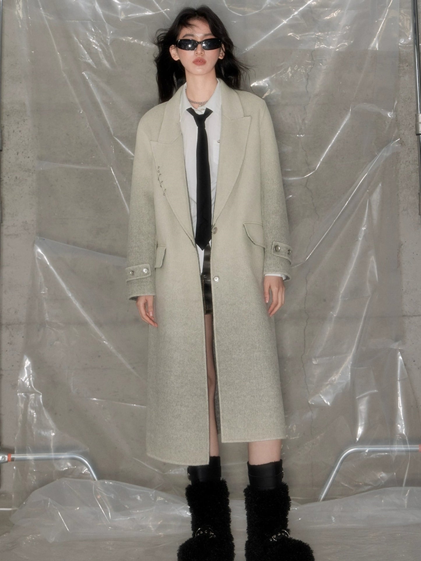 Gradient Mid-length Coat