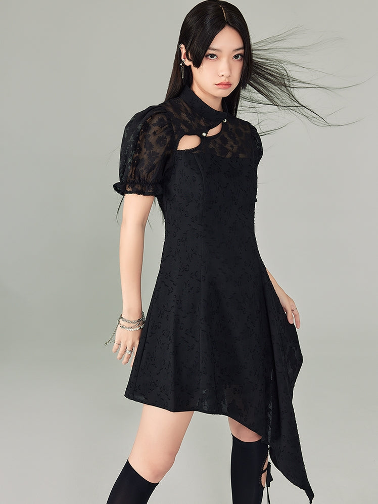 Chinese Style Slanted Dress