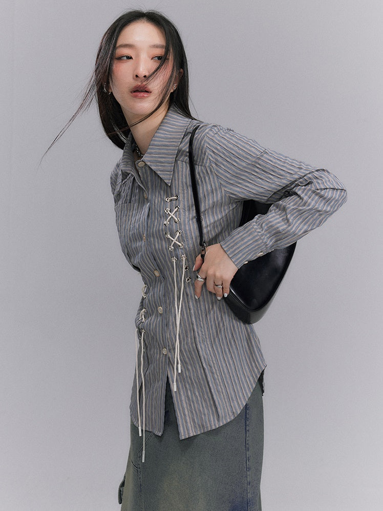 Slim Lace-up Cowgirl Shirt